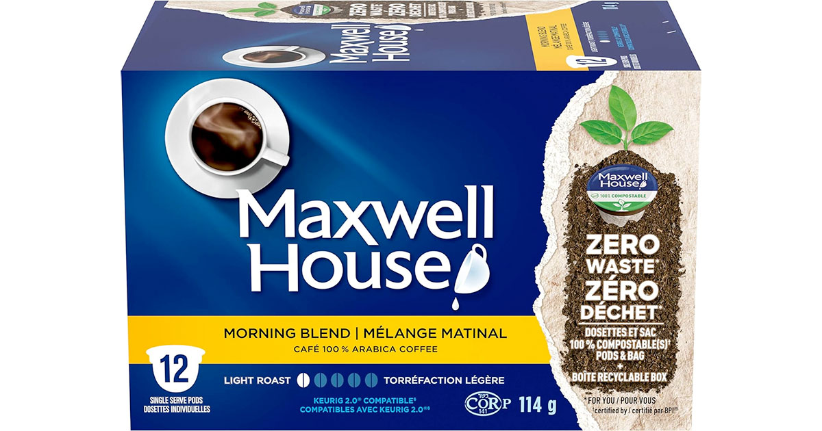 Amazon：Maxwell House Morning Blend Coffee K Cup (12 Pods)只賣$5.77