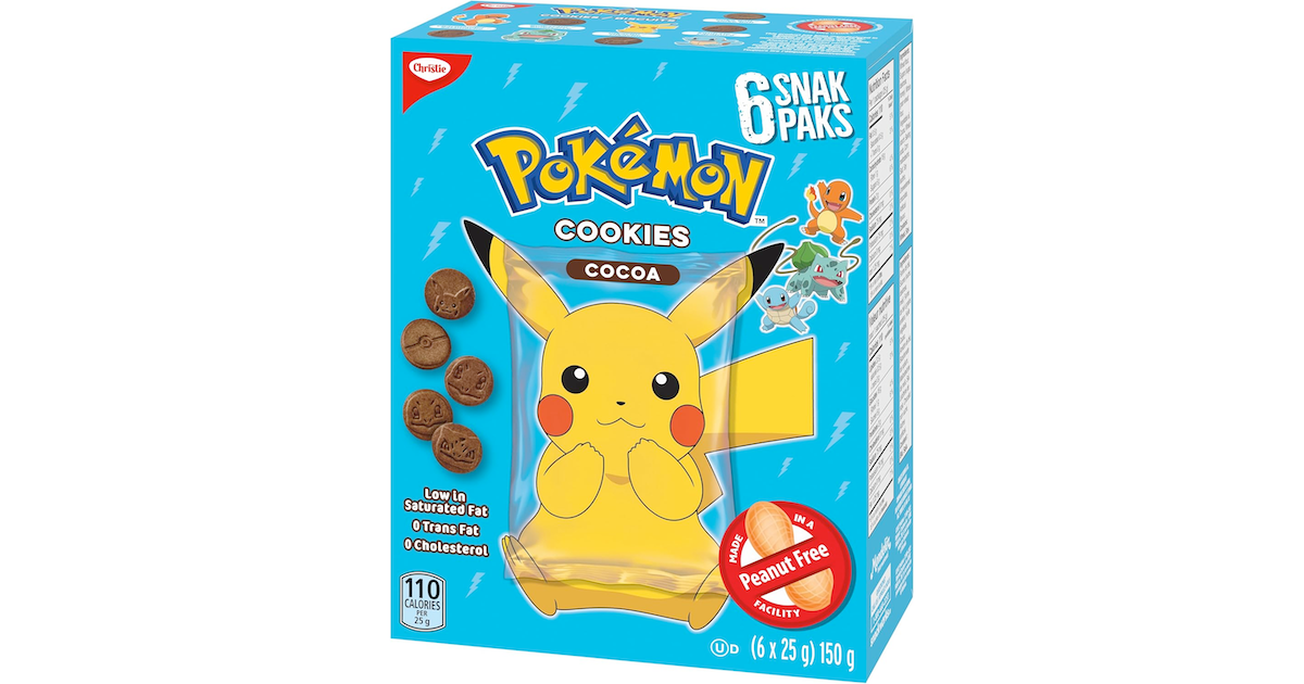 Amazon:Pokémon Cocoa Snak Pak Cookies (6 x 25g)只賣$1.99