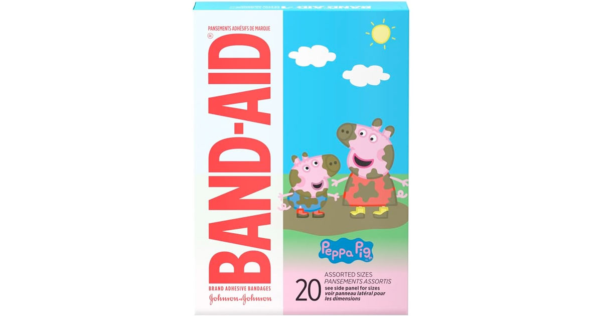 Amazon:Band-Aid Brand Peppa Pig Bandages (20 Count)只賣$4.39