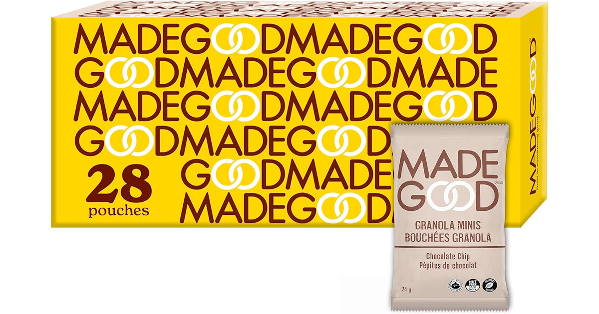 Amazon：MadeGood Chocolate Chip Granola Minis(28 Count)只賣$13.94