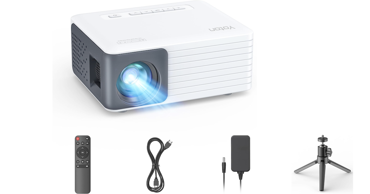 Amazon：Mini Portable Projector + Mini Projector Tripod只賣$43.79