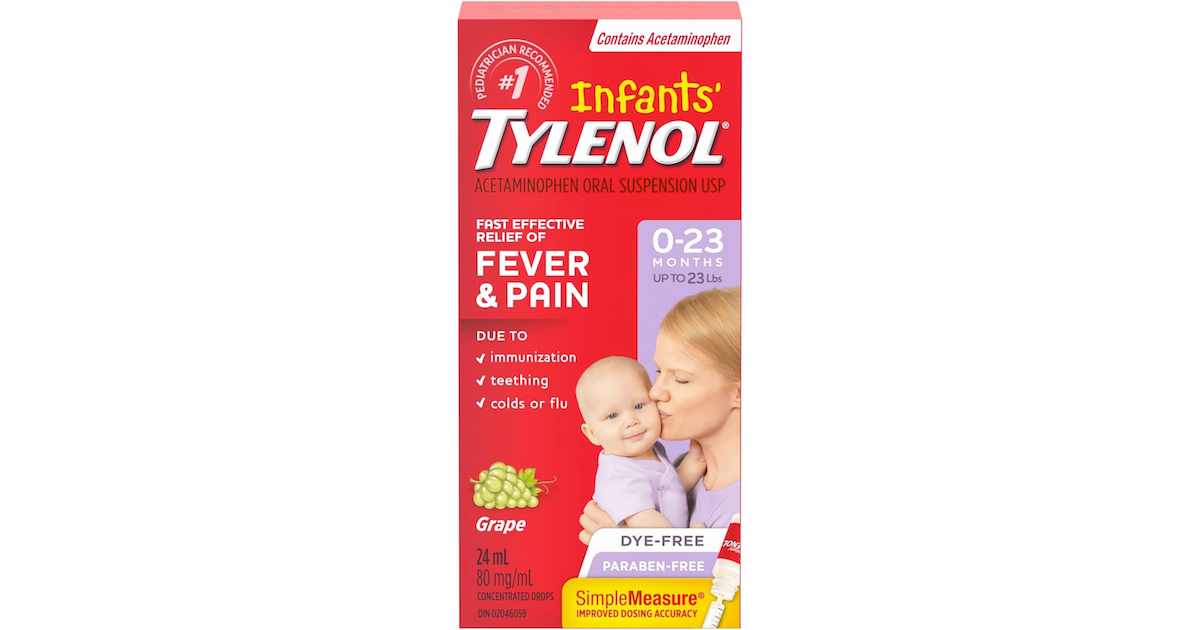 Amazon:Tylenol Infants Grape Suspension Drops 24ML (Fever & Pain)只賣$6.79
