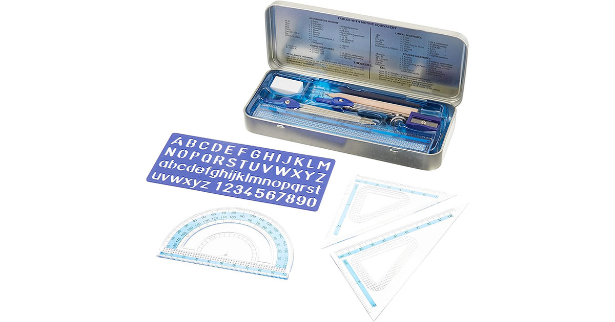 Amazon：Staedtler Math Set for Drawing, Measuring Tools只賣$3