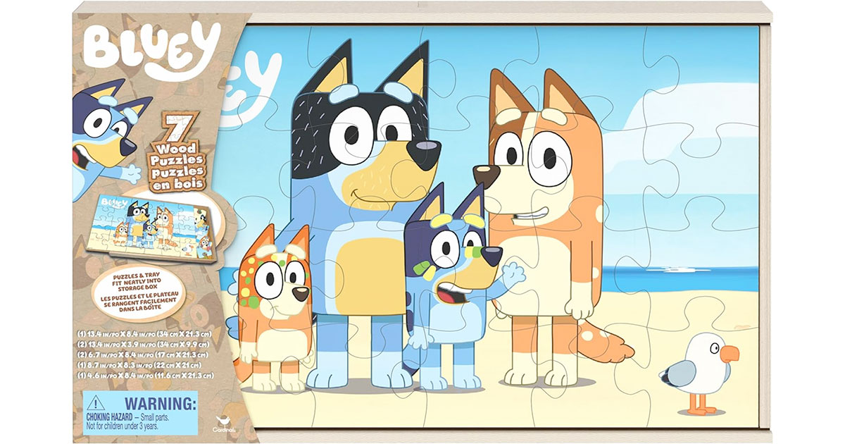 Amazon：Bluey 7 Puzzles只卖$9.97