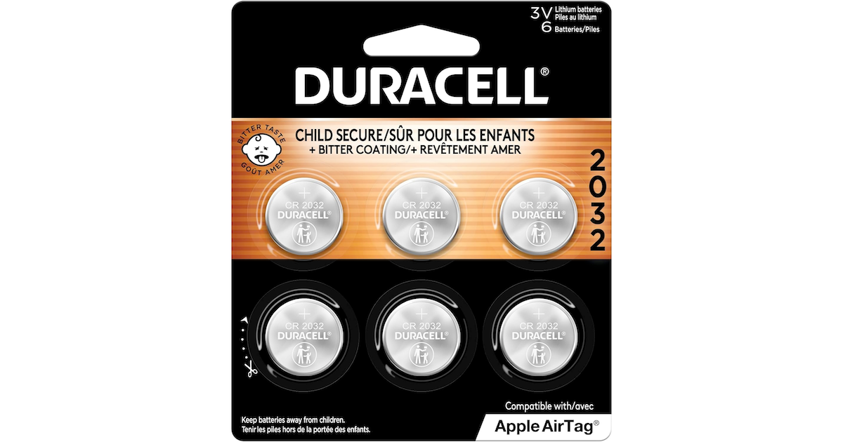 Amazon：Duracell CR2032 Battery (6 Count)只賣$9.46