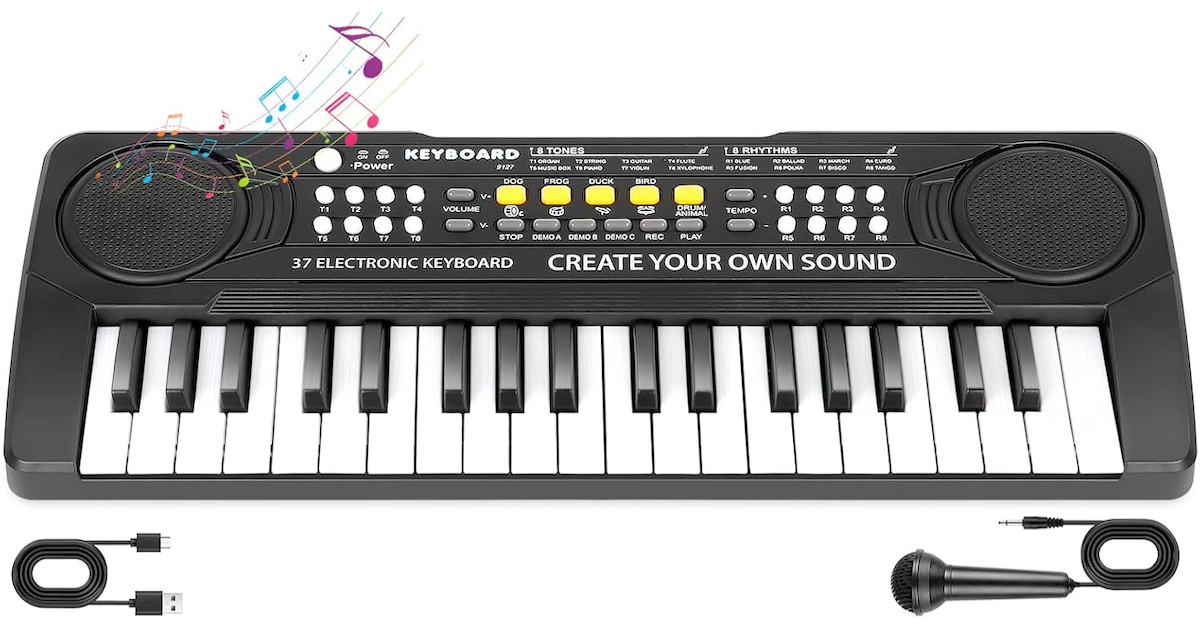 Amazon:37 Key Piano Keyboard for Kids只賣$18.49