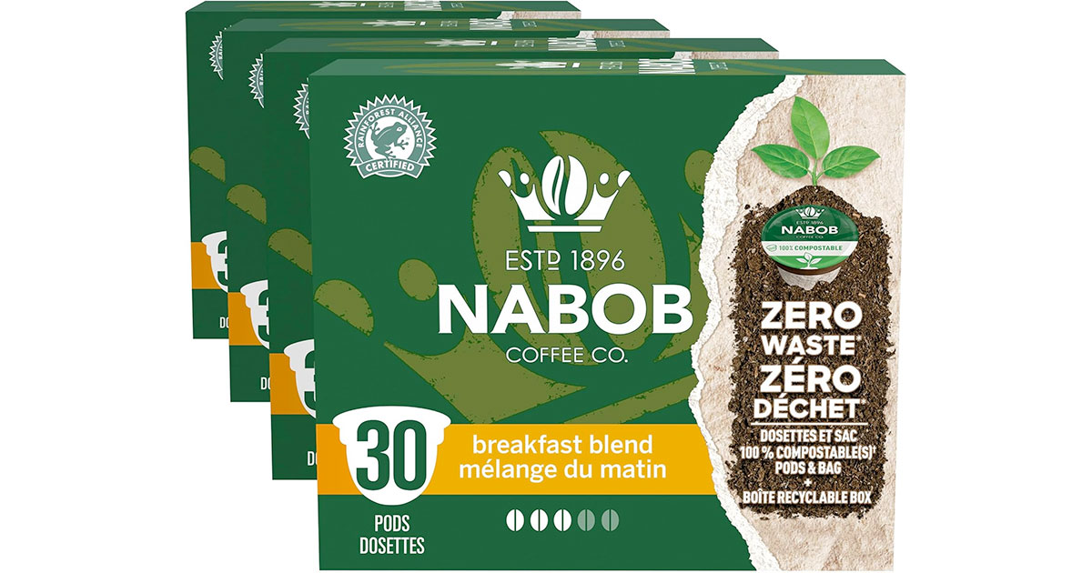 Amazon：Nabob Breakfast Blend Coffee (120 Pods)只賣$41.33(只限Amazon Prime會員)