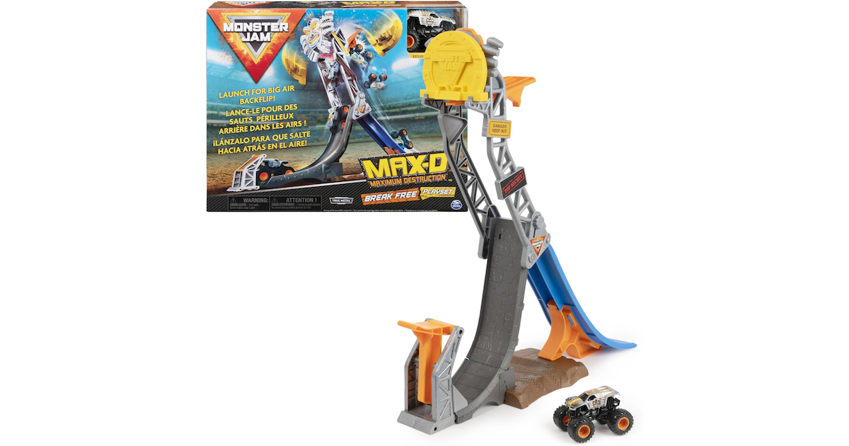 Amazon:Monster Jam, Official Max-D Break Free Playset with Exclusive 1:64 Scale Max-D Die-Cast Monster Truck只卖$14.97