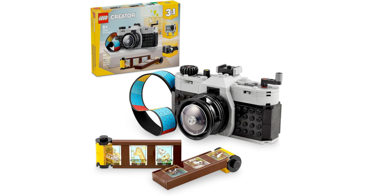 Amazon:LEGO Creator 3 in 1 Retro Camera 31147 (261 pcs)只賣$17.98
