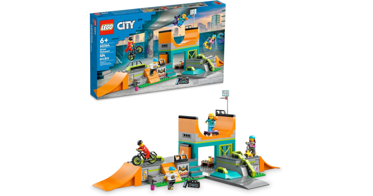 Amazon:LEGO City Street Skatepark 60364 (454 pcs)只賣$49.99