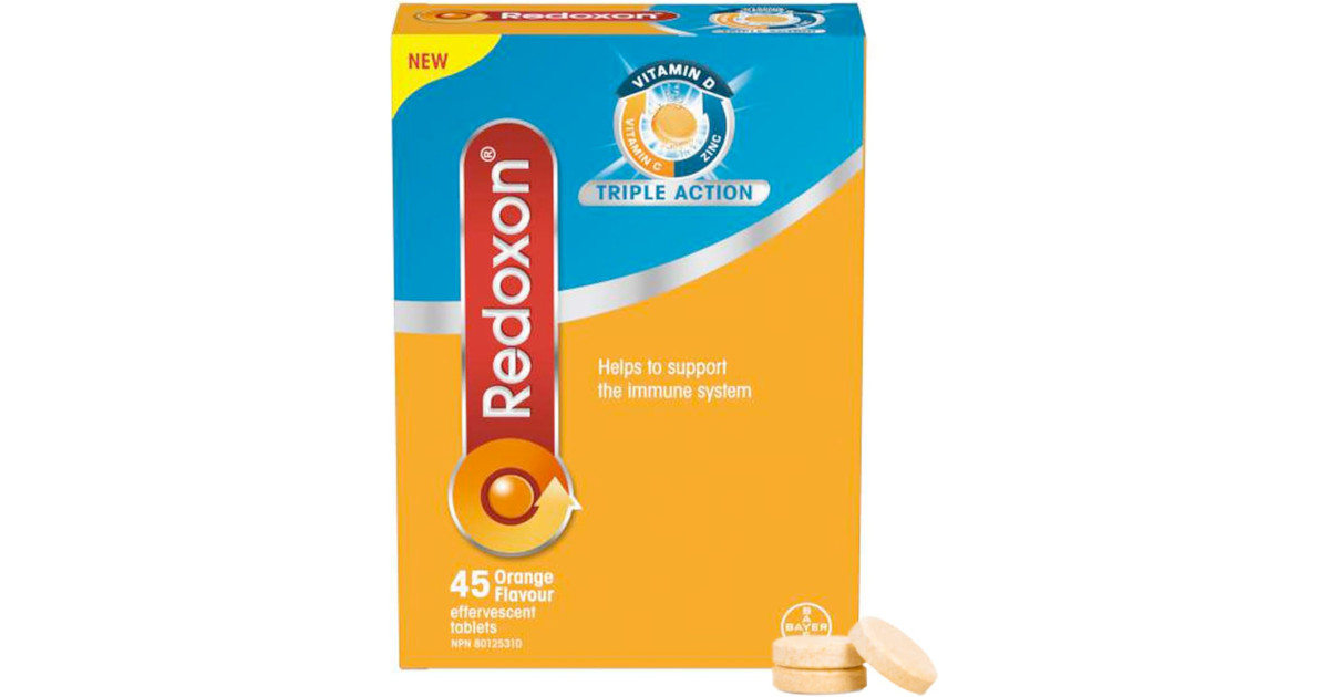 Amazon:REDOXON Double Action Vitamin D, C and Zinc(45 Count)只賣$15.19(只限Amazon Prime會員)