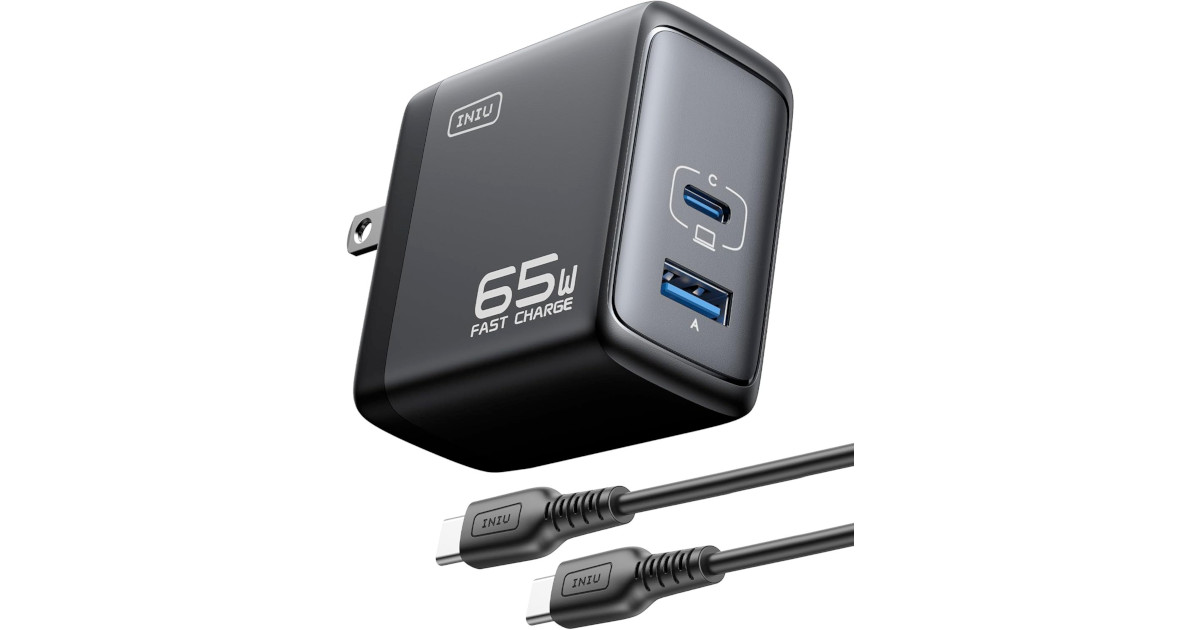 Amazon：INIU 65W USB C + USB A Charger只賣$24.04
