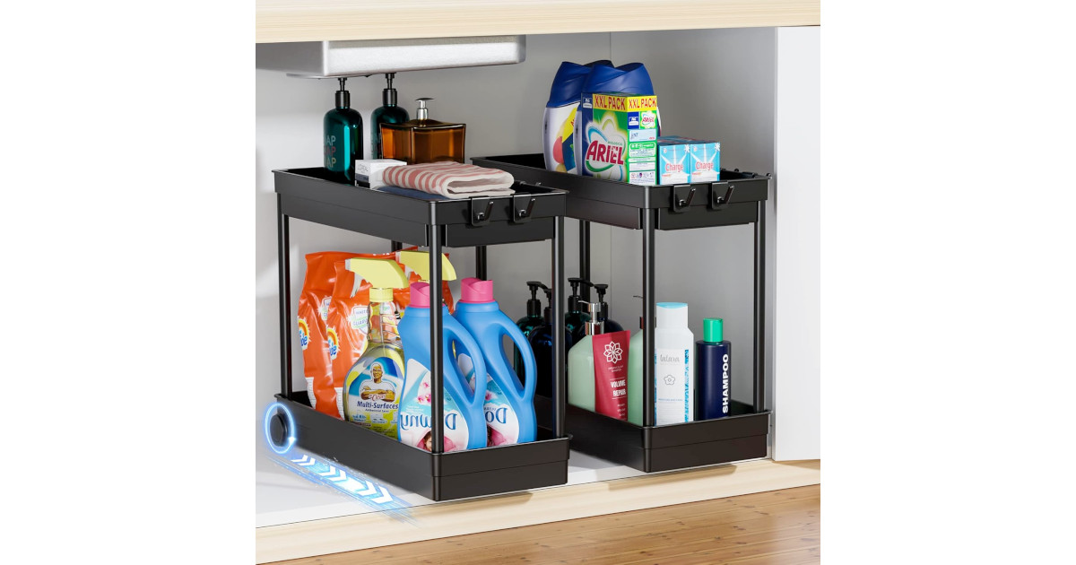 Amazon：Under Sink Organizer (2 Pack)只賣$15.99(只限Amazon Prime會員)