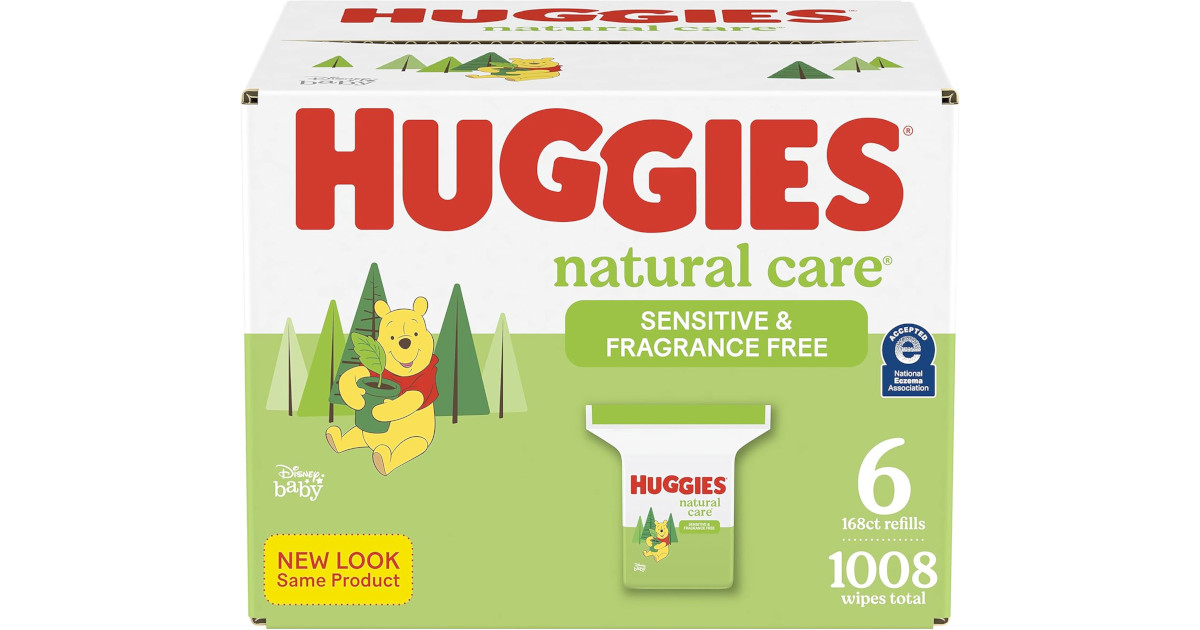 Amazon:Huggies Natural Care Sensitive Baby Wipes (1008 count)只賣$21.99