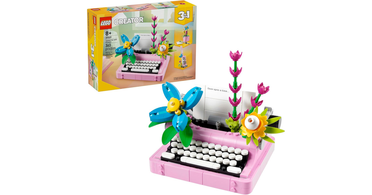 Amazon:LEGO Creator 3 in 1 Typewriter with Flowers 31169 (363 pcs)只卖$28.48
