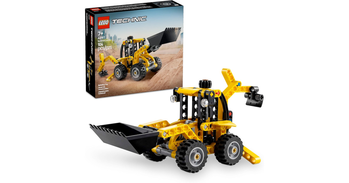 Amazon:LEGO Technic Backhoe Loader 42197 (104 pcs)只賣$7.99