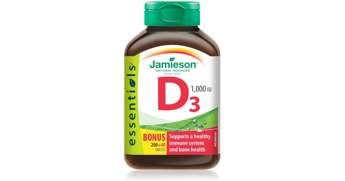 Amazon：Jamieson Vitamin D3 (1000 UI, 240 Count)只賣$5
