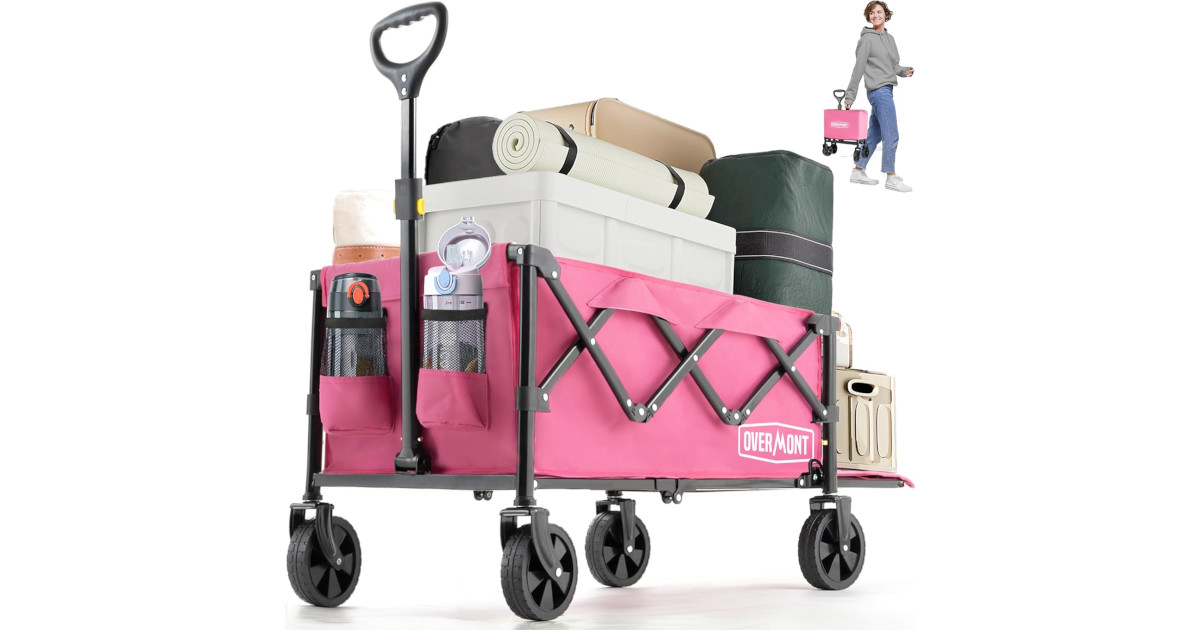 Amazon：Collapsible Portable Wagon只賣$64.99