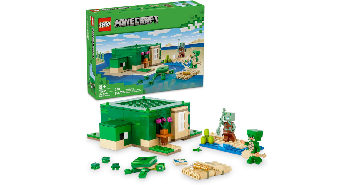 Amazon:LEGO Minecraft The Turtle Beach House 21254 (234 pcs)只賣$24.92