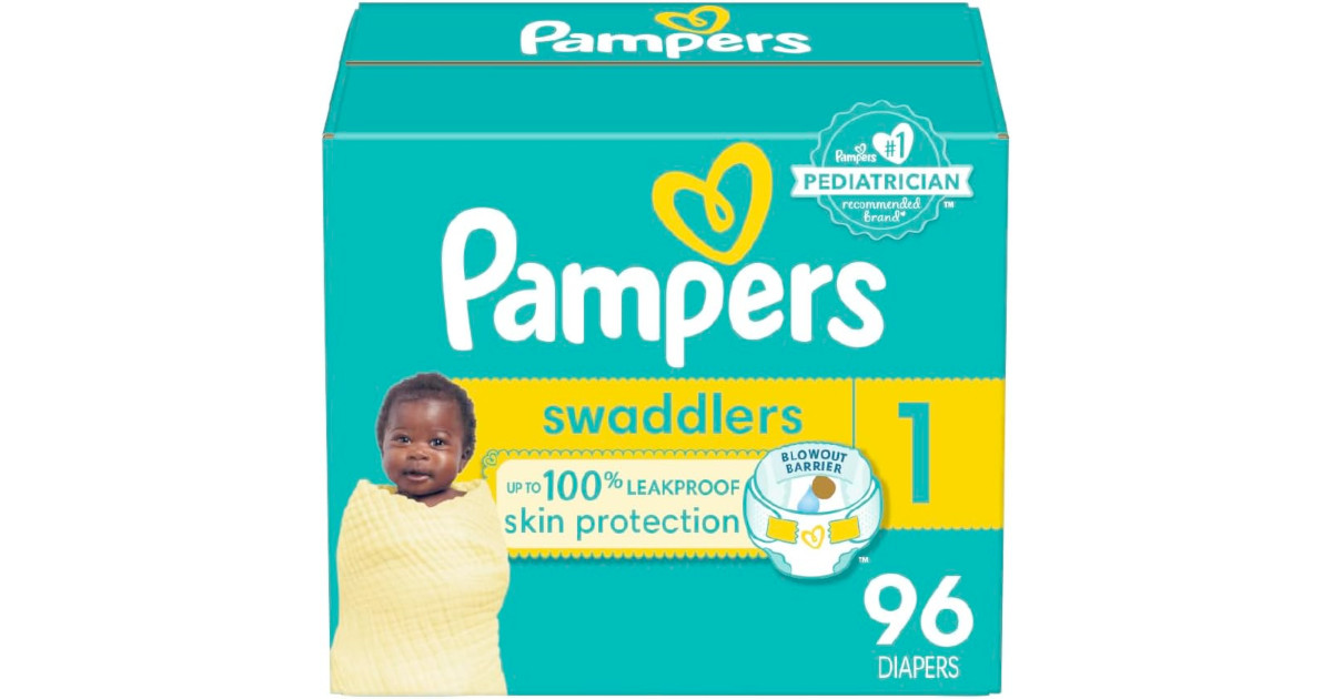 Amazon:Pampers Swaddlers Newborn Diaper Size 1 (96 Count) + $10 Amazon Gift Card只賣$22.99