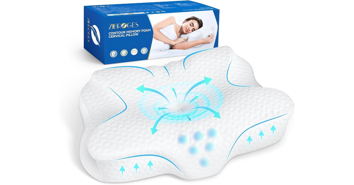 Amazon:Cervical Memory Foam Pillow只賣$22.19