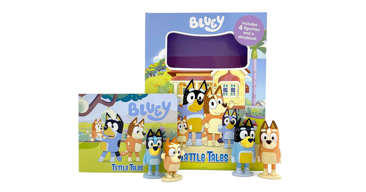 Amazon:Bluey Tattle Tales Storybook + 4 Figurines只賣$10.95