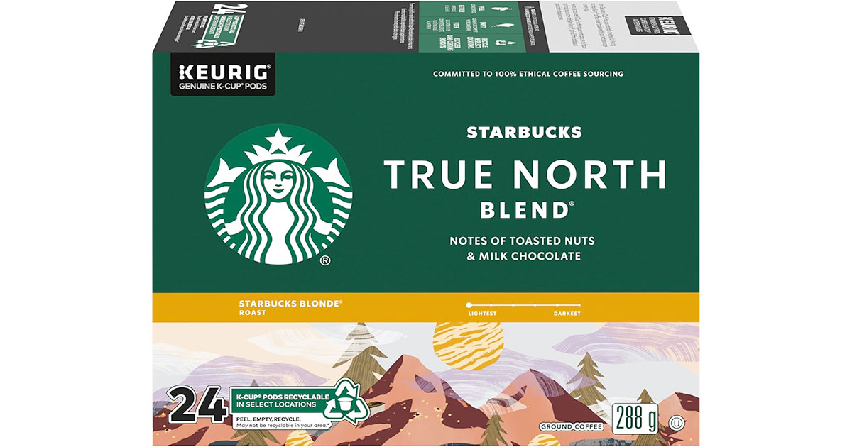 Amazon：兩盒STARBUCKS True North Blend (24 K-Cup Pods)只賣$28.98