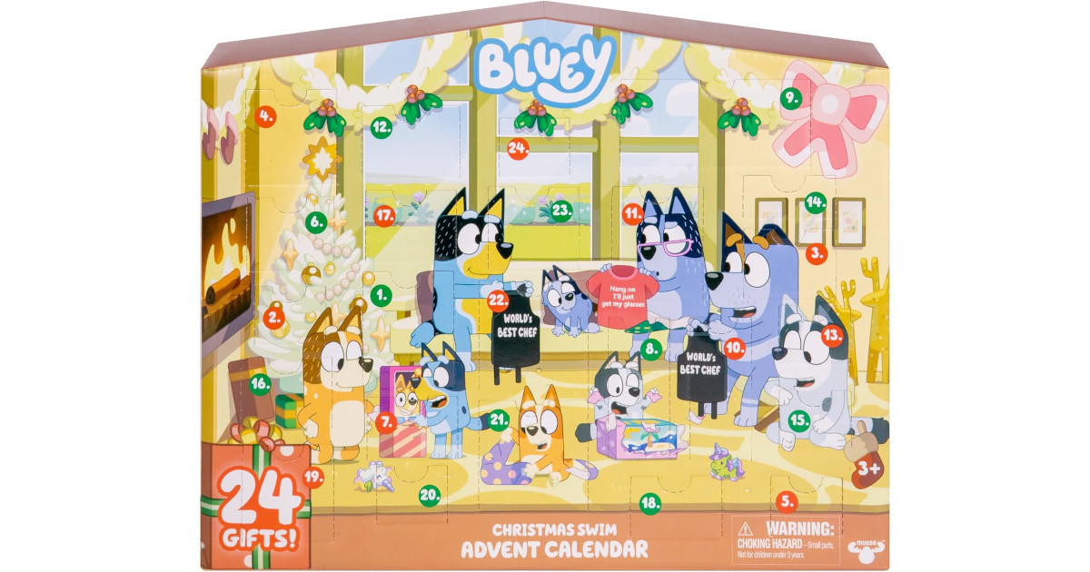 Amazon:Bluey’s Christmas Swim Advent Calendar只賣$20.55