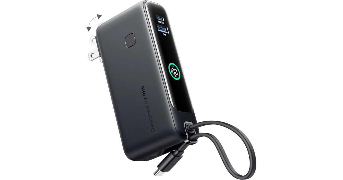 Amazon：INIU 10000 mAh Power Bank + 30W foldable charger只賣$22.43