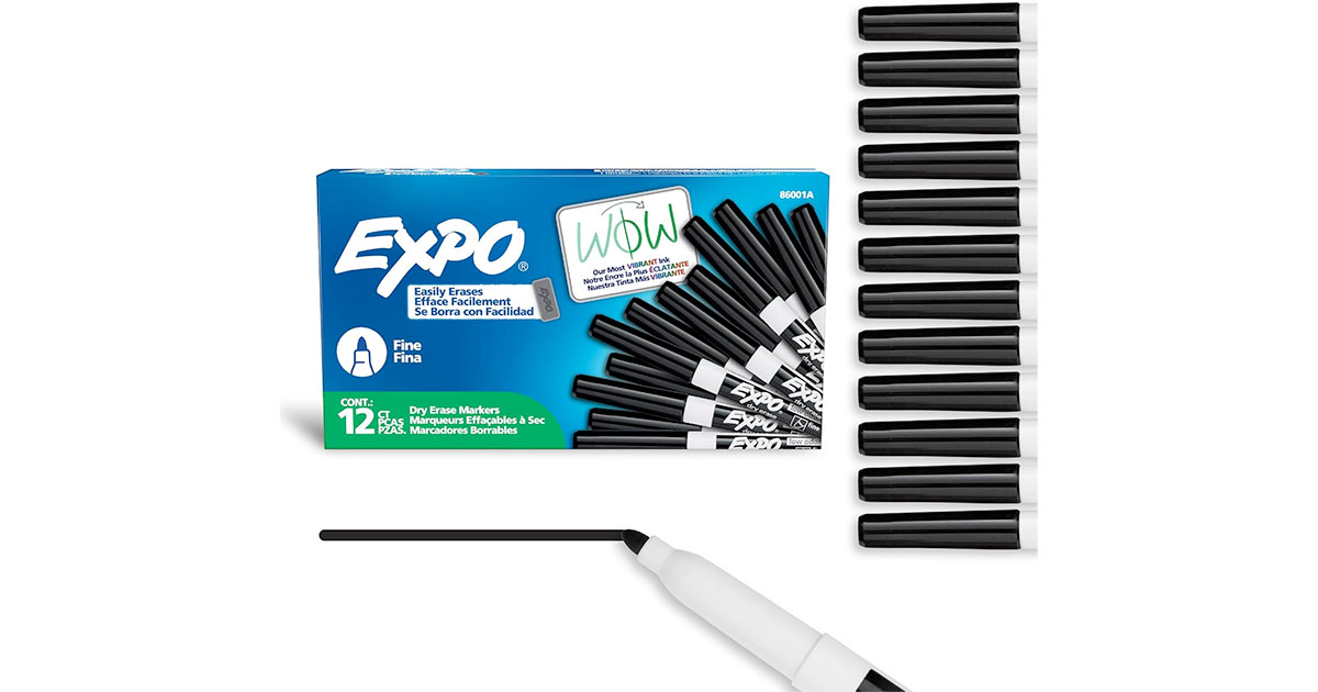 Amazon:Expo Dry Erase Markers (12 Count)只賣$11.82