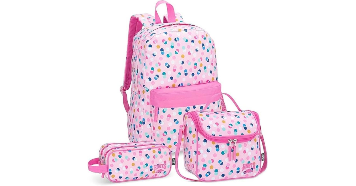 Amazon:Roots Essential 3-in-1 Matching Water Resistant Kids Backpack and Lunch Bag Set只賣$27.59