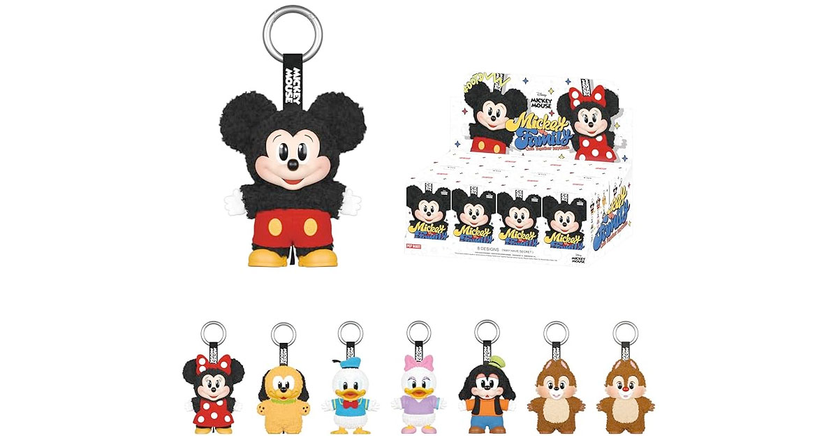 Amazon:POP MART Mickey Family Cute Together Keychain Series Figures只賣$37.99