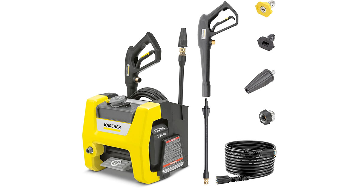 Amazon：Karcher K1700 Cube Electric Power Pressure Washer 1700 PSI只賣$136.48