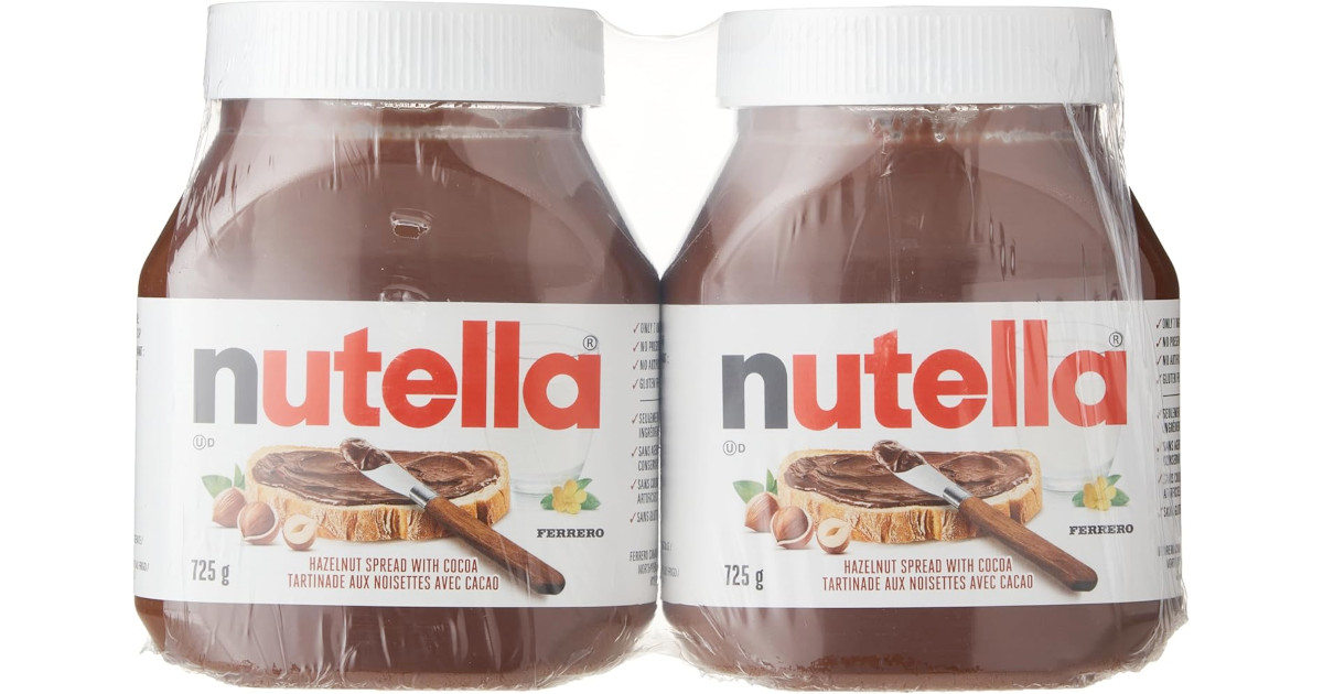 Amazon：Nutella Hazelnut Spread (725g x 2)只賣$13.48