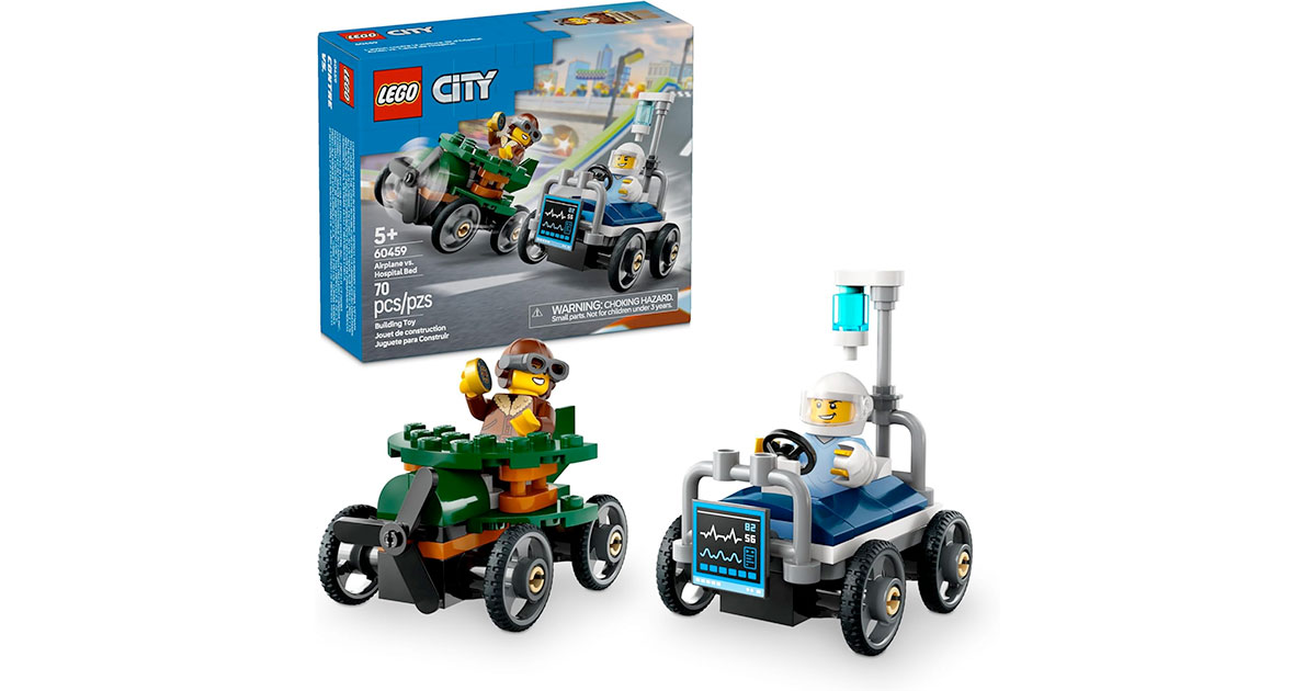 Amazon：LEGO City Airplane vs. Hospital Bed 60459 (70 pcs)只賣$8.99