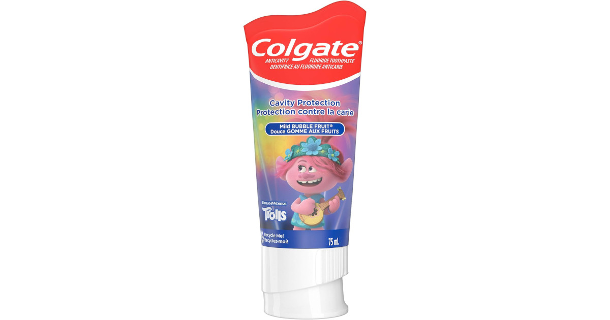Amazon:Colgate Kids Anticavity Fluoride Toothpaste (75ml)只賣$1.29