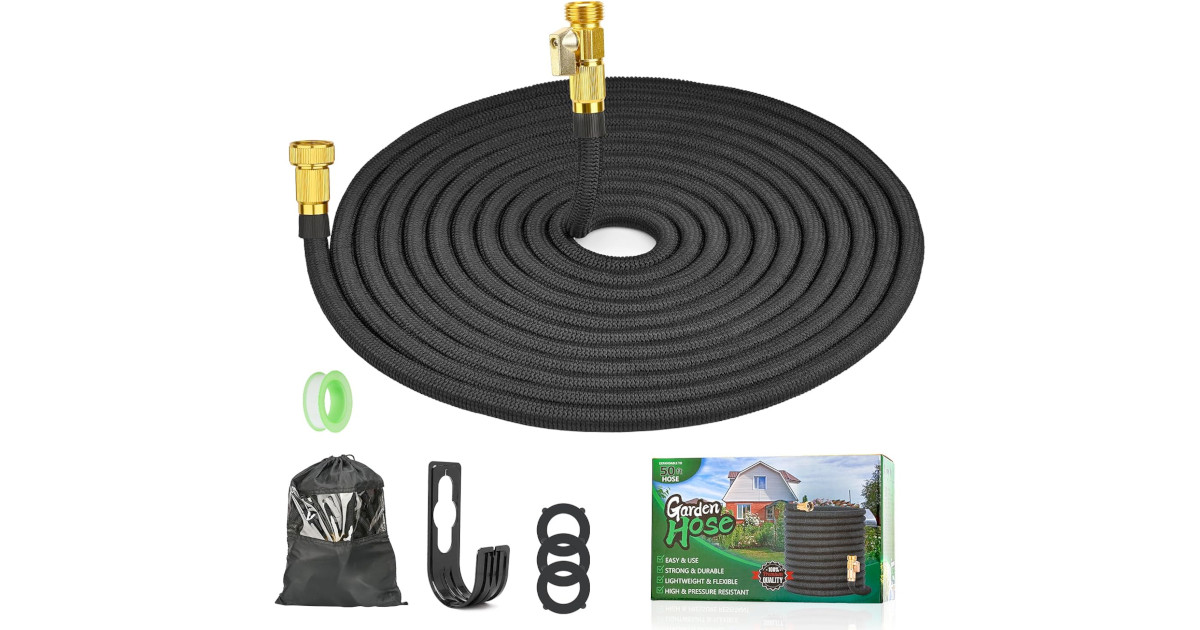 Amazon:Expandable Garden Hose 50ft只賣$19.79