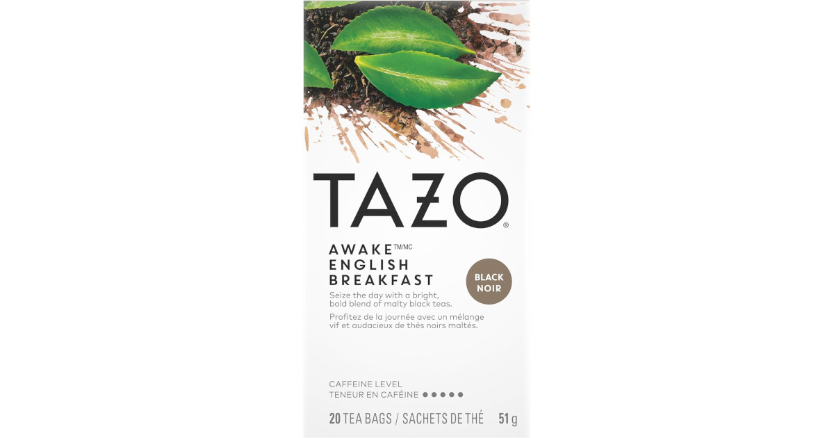 Amazon：TAZO Awake English Breakfast Black Tea Bag (20 Count)只賣$3.97