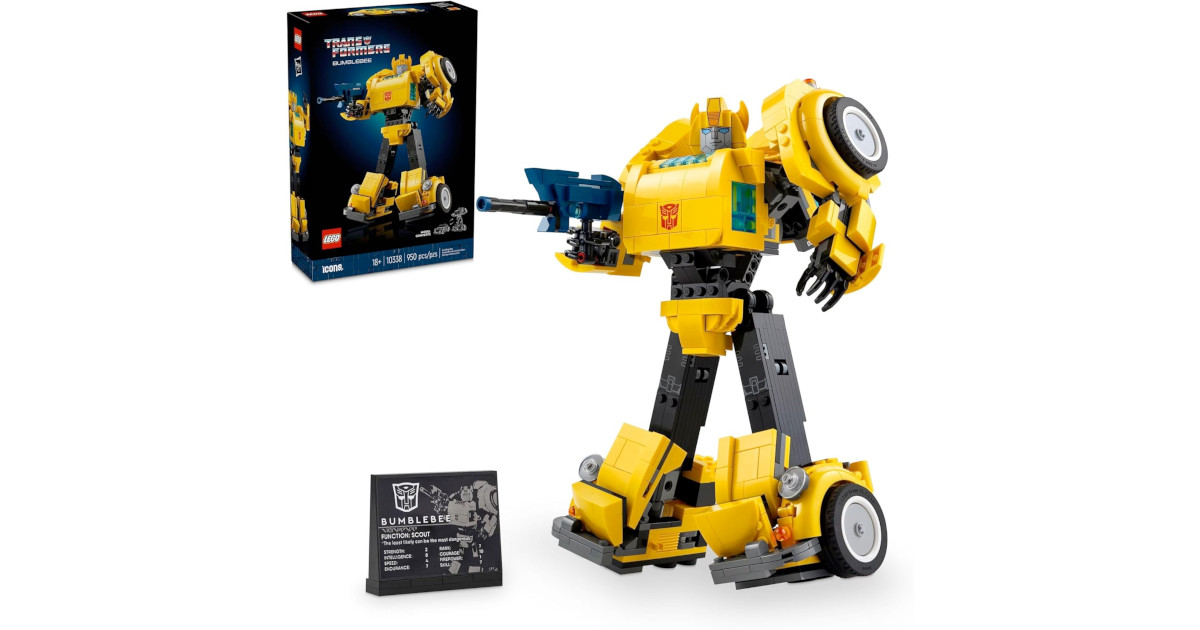Amazon：LEGO Icons Transformers Bumblebee 10338 (950 pcs)只卖$88.33
