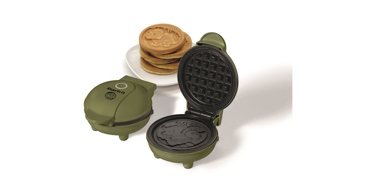 Amazon:Starfrit 4-Inch Non-Stick Mini Waffle Maker (Dinosaur Shape)只賣$10.99