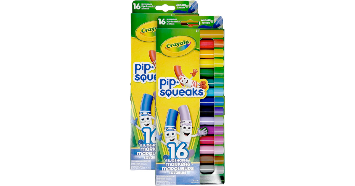 Amazon:Crayola 16 Pip-Squeaks Broad Line Washable Markers (2 Pack)只賣$12