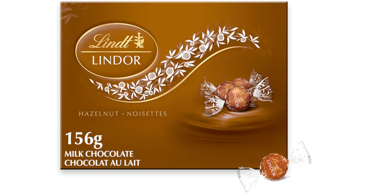 Amazon：Lindt LINDOR Hazelnut Milk Chocolate Truffles Box (156g)只賣$8.81