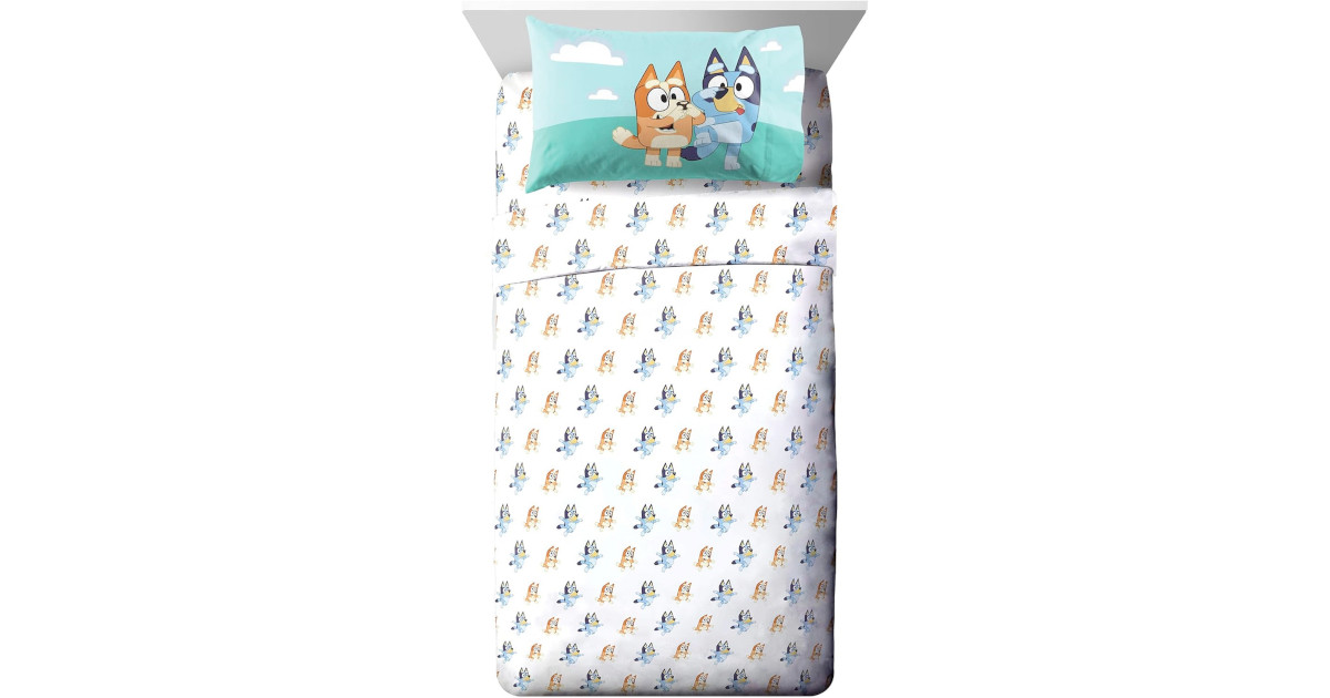 Amazon:Bluey & Bingo Toddler Size Bedding Sets只賣$24.99