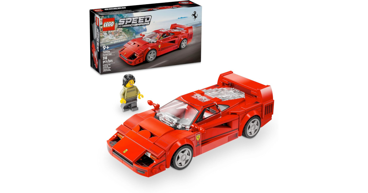 Amazon:LEGO Speed Champions Ferrari F40 76934 (318 pcs)只賣$24.28