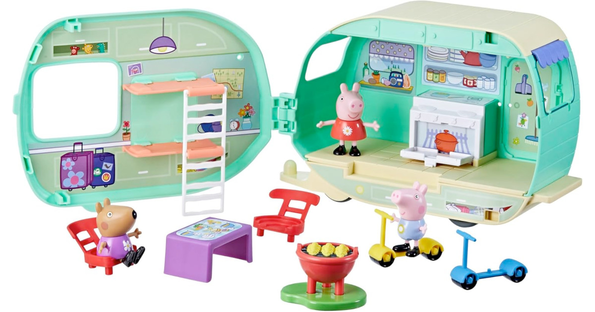 Amazon:Peppa Pig Caravan Playset with 3 Figures and 6 Accessories只賣$17.50
