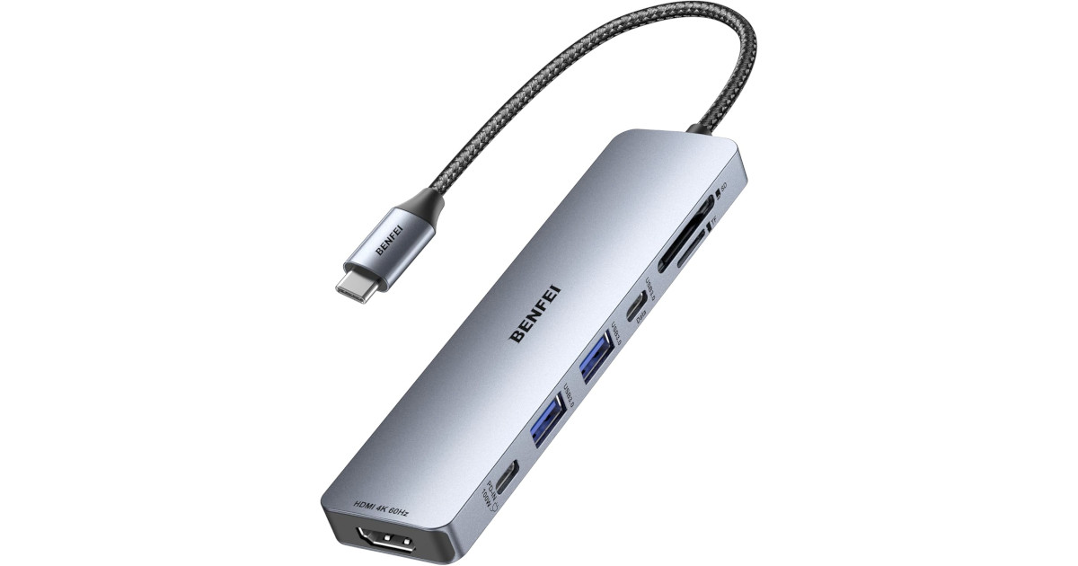 Amazon：7-in-1 USB C Hub with 4K HDMI只卖$11.99