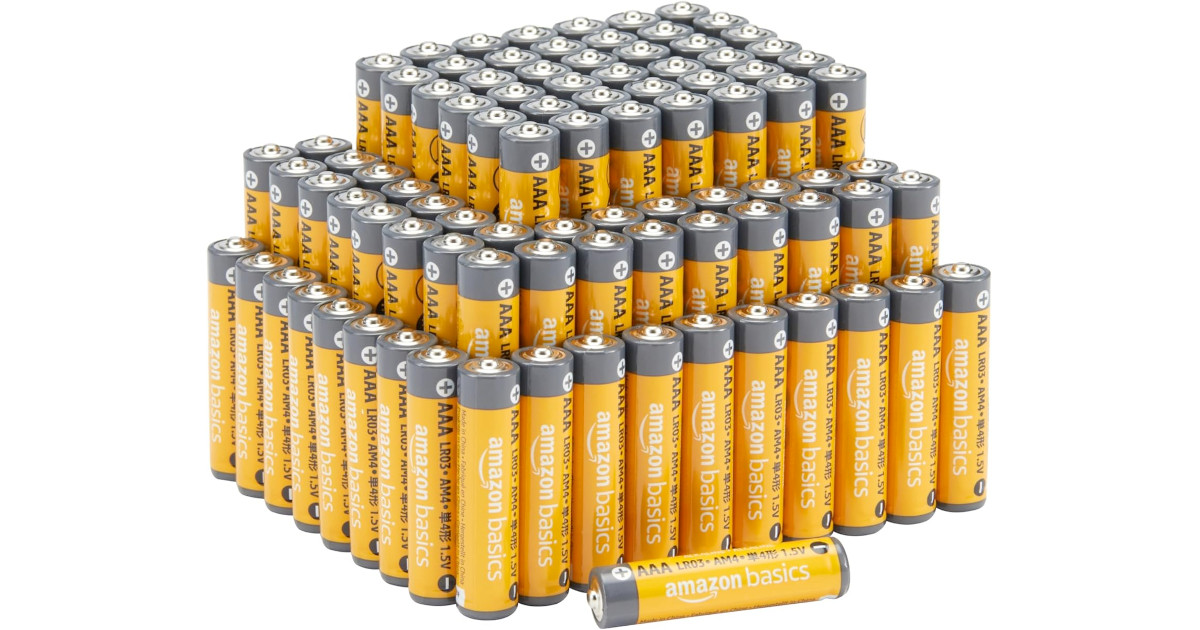 Amazon Basics 100 Pack AAA High-Performance Alkaline Batteries只賣$25.46