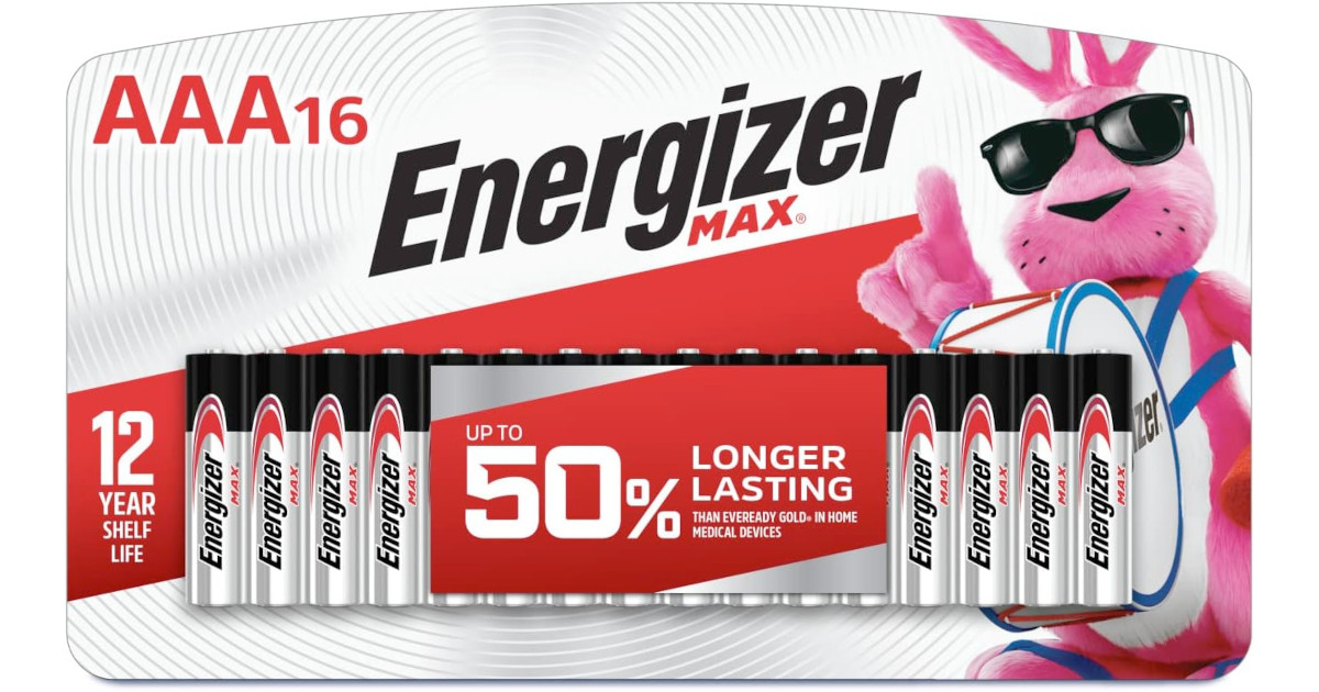 Amazon：Energizer MAX AAA Batteries(16 Count)只卖$9.64