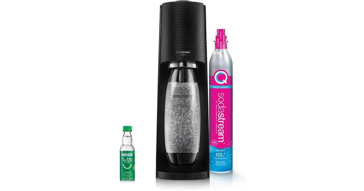 Amazon：SodaStream Terra Sparkling Water Maker with CO2 Cylinder只賣$66.98
