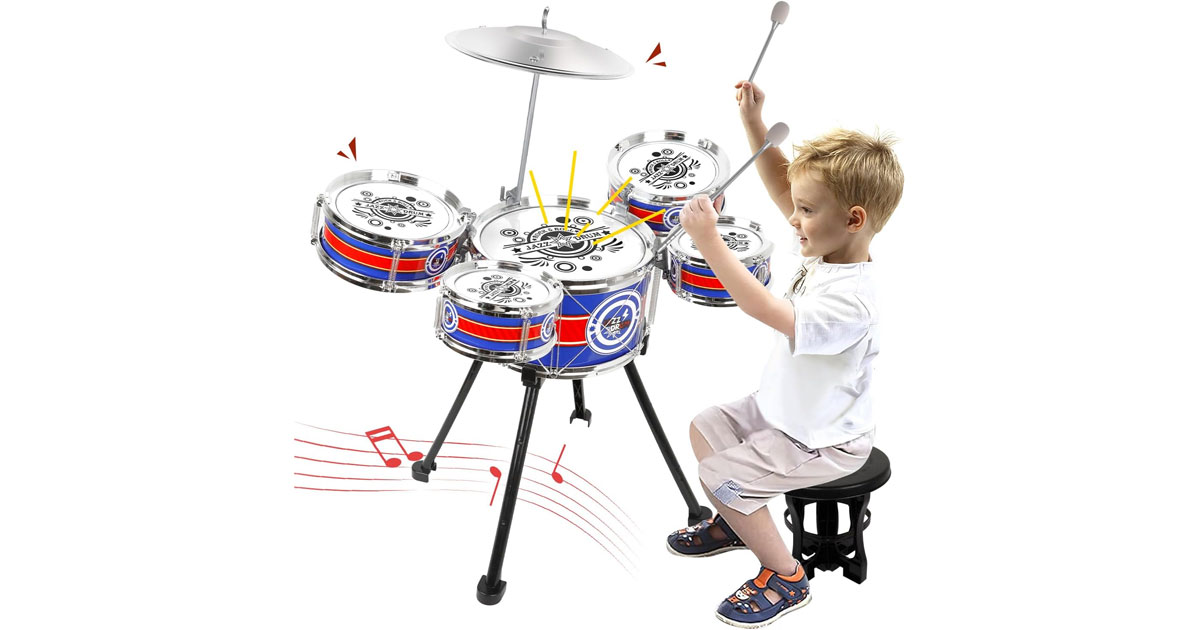 Amazon：Toddlers Drum Set只賣$19.99